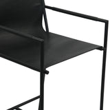 Irvine 20" Counter Armchair in Black Leather and Iron by Home Trends & Design at Eve Furniture