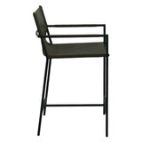 Irvine 20" Counter Armchair in Black Leather and Iron by Home Trends & Design at Eve Furniture