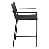 Irvine 20" Counter Armchair in Olive Green Leather and Iron by Home Trends & Design at Eve Furniture