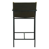Irvine 20" Counter Armchair in Olive Green Leather and Iron by Home Trends & Design at Eve Furniture
