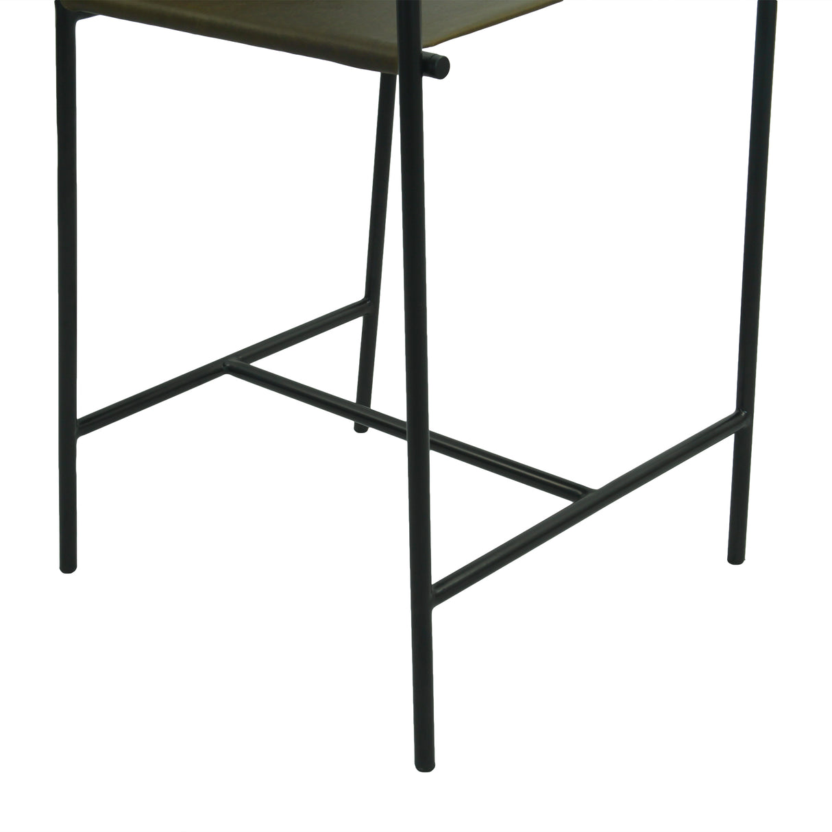 Irvine 20" Counter Armchair in Olive Green Leather and Iron by Home Trends & Design at Eve Furniture
