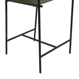 Irvine 20" Counter Armchair in Olive Green Leather and Iron by Home Trends & Design at Eve Furniture