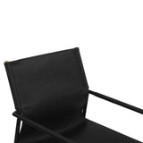 Irvine 20" Dining Armchair in Black Leather and Iron by Home Trends & Design at Eve Furniture