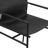 Irvine 20" Dining Armchair in Black Leather and Iron by Home Trends & Design at Eve Furniture