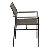 Irvine 20" Dining Armchair Olive Green Leather and Iron by Home Trends & Design at Eve Furniture