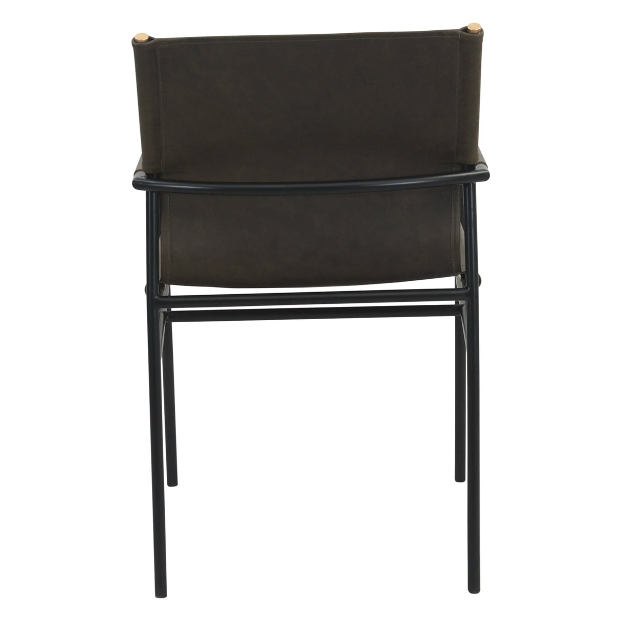 Irvine 20" Dining Armchair Olive Green Leather and Iron by Home Trends & Design at Eve Furniture