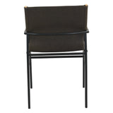 Irvine 20" Dining Armchair Olive Green Leather and Iron by Home Trends & Design at Eve Furniture