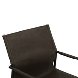 Irvine 20" Dining Armchair Olive Green Leather and Iron by Home Trends & Design at Eve Furniture