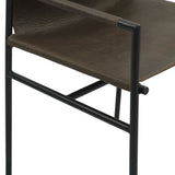 Irvine 20" Dining Armchair Olive Green Leather and Iron by Home Trends & Design at Eve Furniture