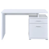 Irving White 2-Drawer Office Desk with Cabinet by Coaster at Eve Furniture