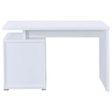 Irving White 2-Drawer Office Desk with Cabinet by Coaster at Eve Furniture