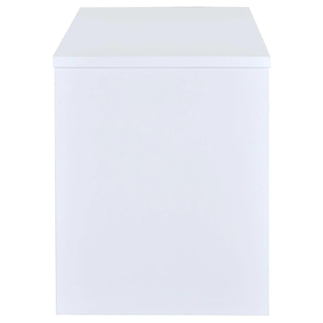 Irving White 2-Drawer Office Desk with Cabinet by Coaster at Eve Furniture