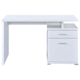 Irving White 2-Drawer Office Desk with Cabinet by Coaster at Eve Furniture