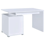 Irving White 2-Drawer Office Desk with Cabinet by Coaster at Eve Furniture