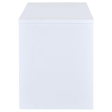 Irving White 2-Drawer Office Desk with Cabinet by Coaster at Eve Furniture
