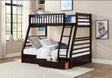 Isaac Espresso Twin/Twin Bunk Bed w/ 2 Drawer by Happy Homes at Eve Furniture