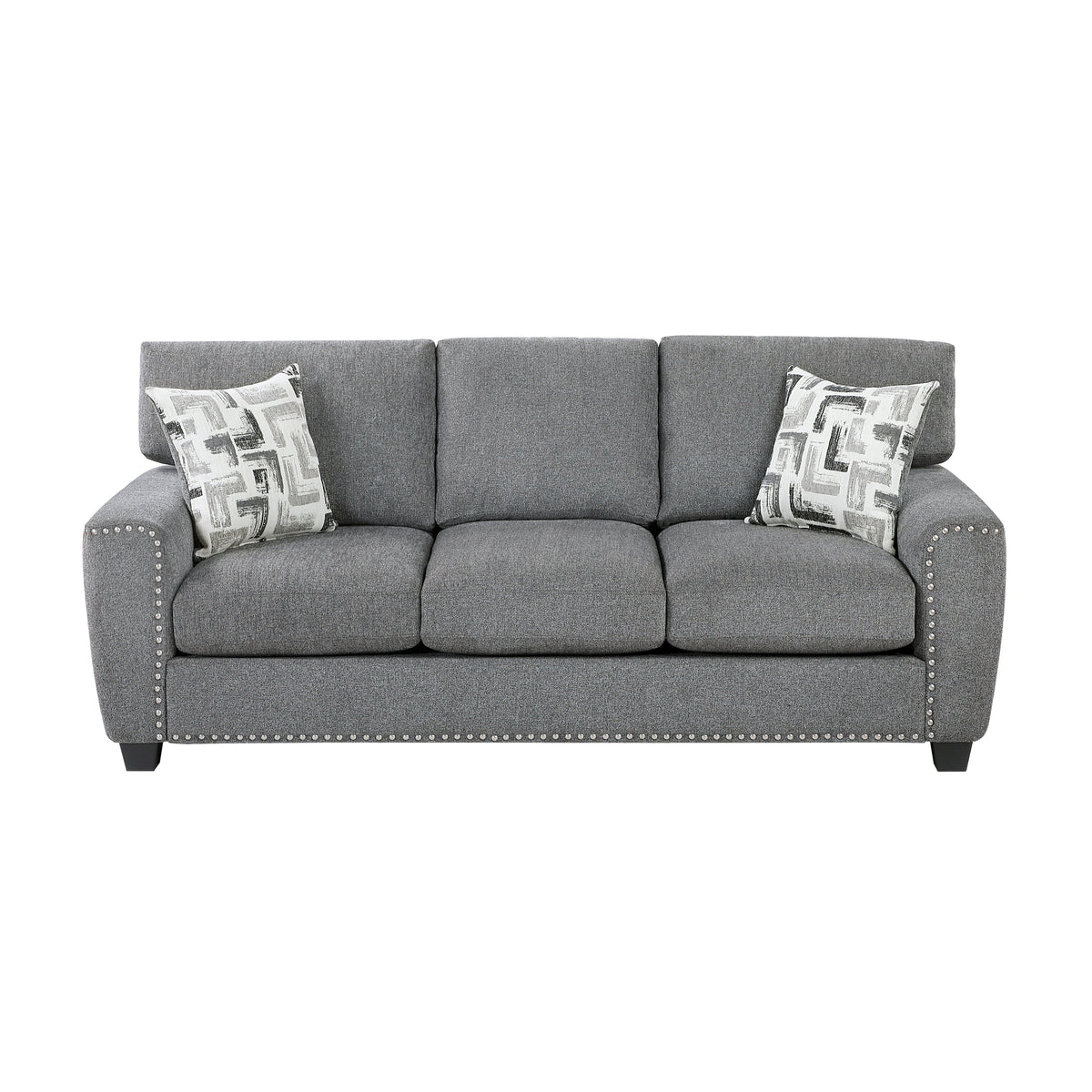 Isabel Dark Gray 2-Piece Living Room Set by Homelegance at Eve Furniture
