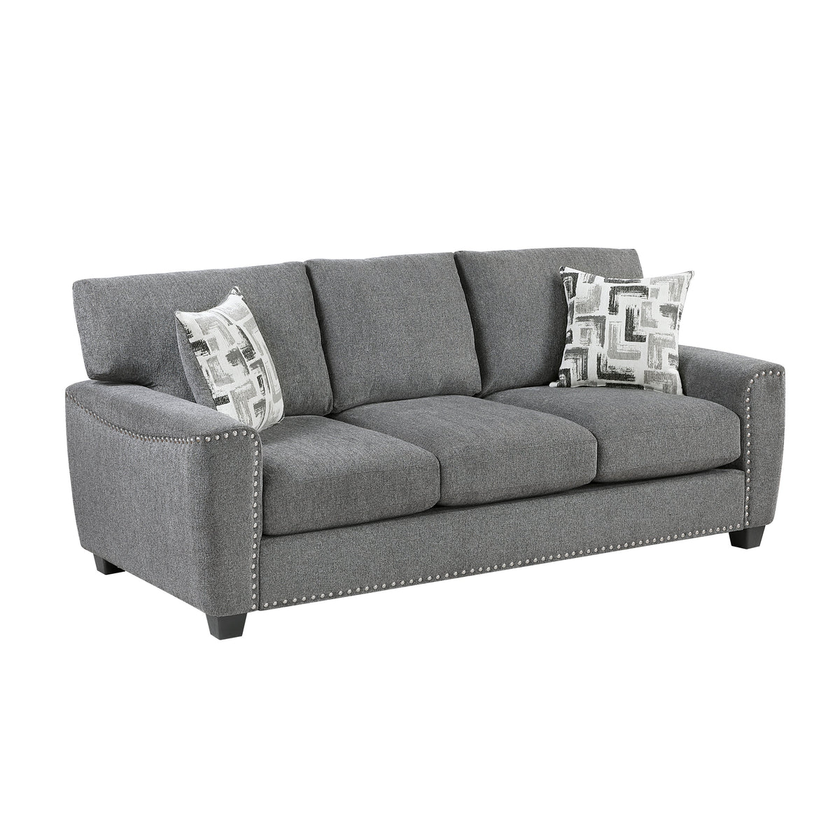 Isabel Dark Gray 2-Piece Living Room Set by Homelegance at Eve Furniture