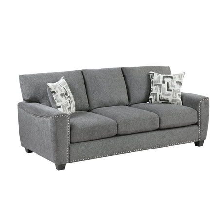 Isabel Dark Gray 2-Piece Living Room Set by Homelegance at Eve Furniture