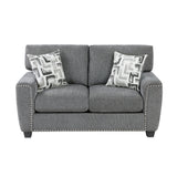 Isabel Dark Gray 2-Piece Living Room Set by Homelegance at Eve Furniture
