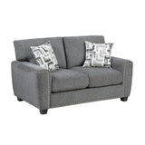 Isabel Dark Gray 2-Piece Living Room Set by Homelegance at Eve Furniture