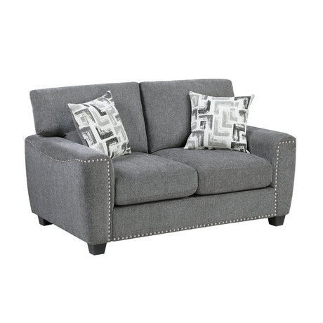 Isabel Dark Gray 2-Piece Living Room Set by Homelegance at Eve Furniture
