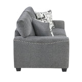Isabel Dark Gray 2-Piece Living Room Set by Homelegance at Eve Furniture