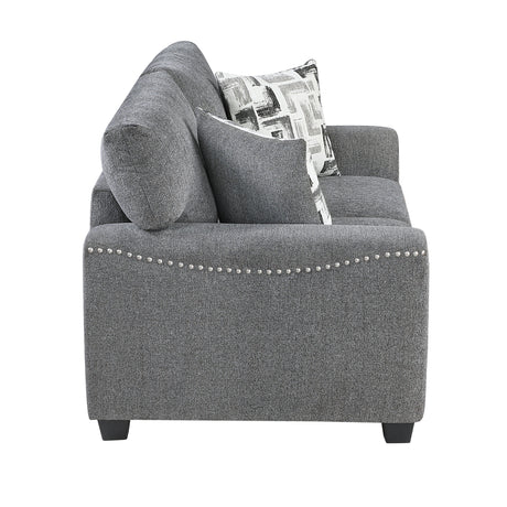 Isabel Dark Gray 2-Piece Living Room Set by Homelegance at Eve Furniture
