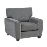 Isabel Dark Gray Living Room Set by Homelegance at Eve Furniture