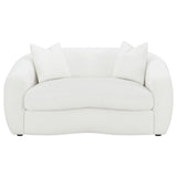 Isabella 2-piece Faux Sheepskin Upholstered Sofa Set Natural by Coaster at Eve Furniture