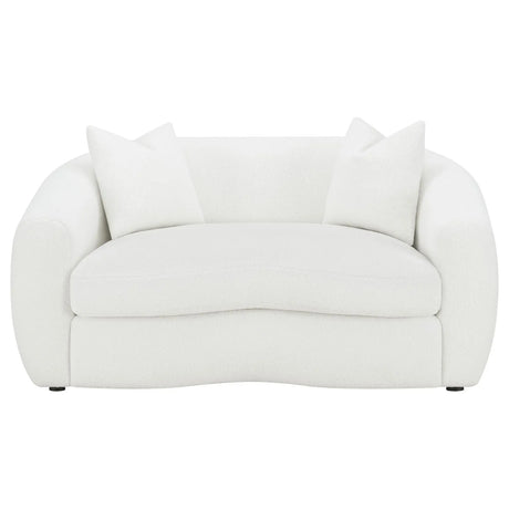 Isabella 2-piece Faux Sheepskin Upholstered Sofa Set Natural by Coaster at Eve Furniture