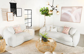 Isabella 2-piece Faux Sheepskin Upholstered Sofa Set Natural by Coaster at Eve Furniture