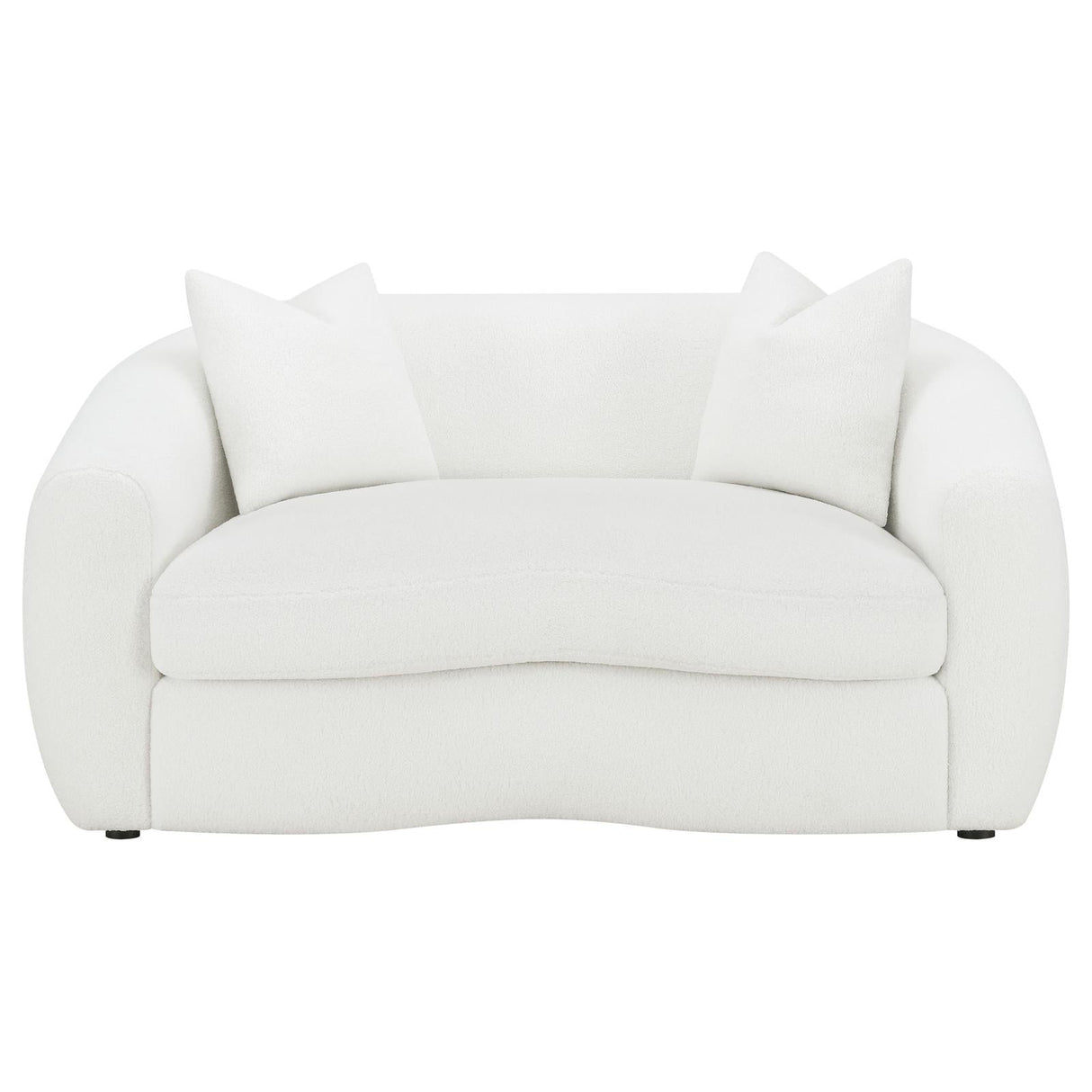 Isabella 2-Piece Upholstered Tight Back Living Room Set White