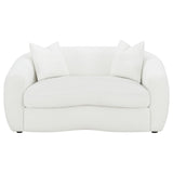 Isabella 2-Piece Upholstered Tight Back Living Room Set White