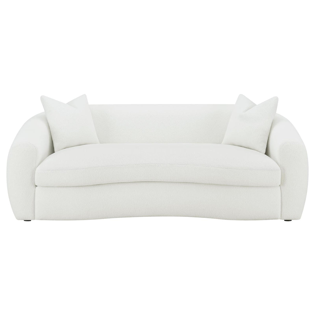 Isabella 2-Piece Upholstered Tight Back Living Room Set White