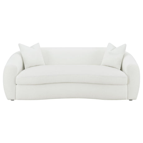 Isabella 3-Piece Upholstered Tight Back Living Room Set White