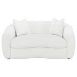 Isabella 3-Piece Upholstered Tight Back Living Room Set White