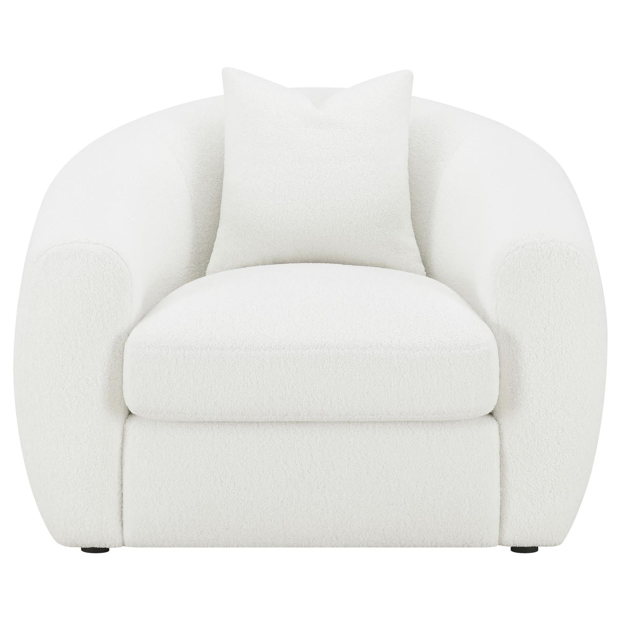 Isabella 3-Piece Upholstered Tight Back Living Room Set White