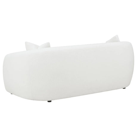 Isabella Faux Sheepskin Upholstered Sofa Natural by Coaster at Eve Furniture