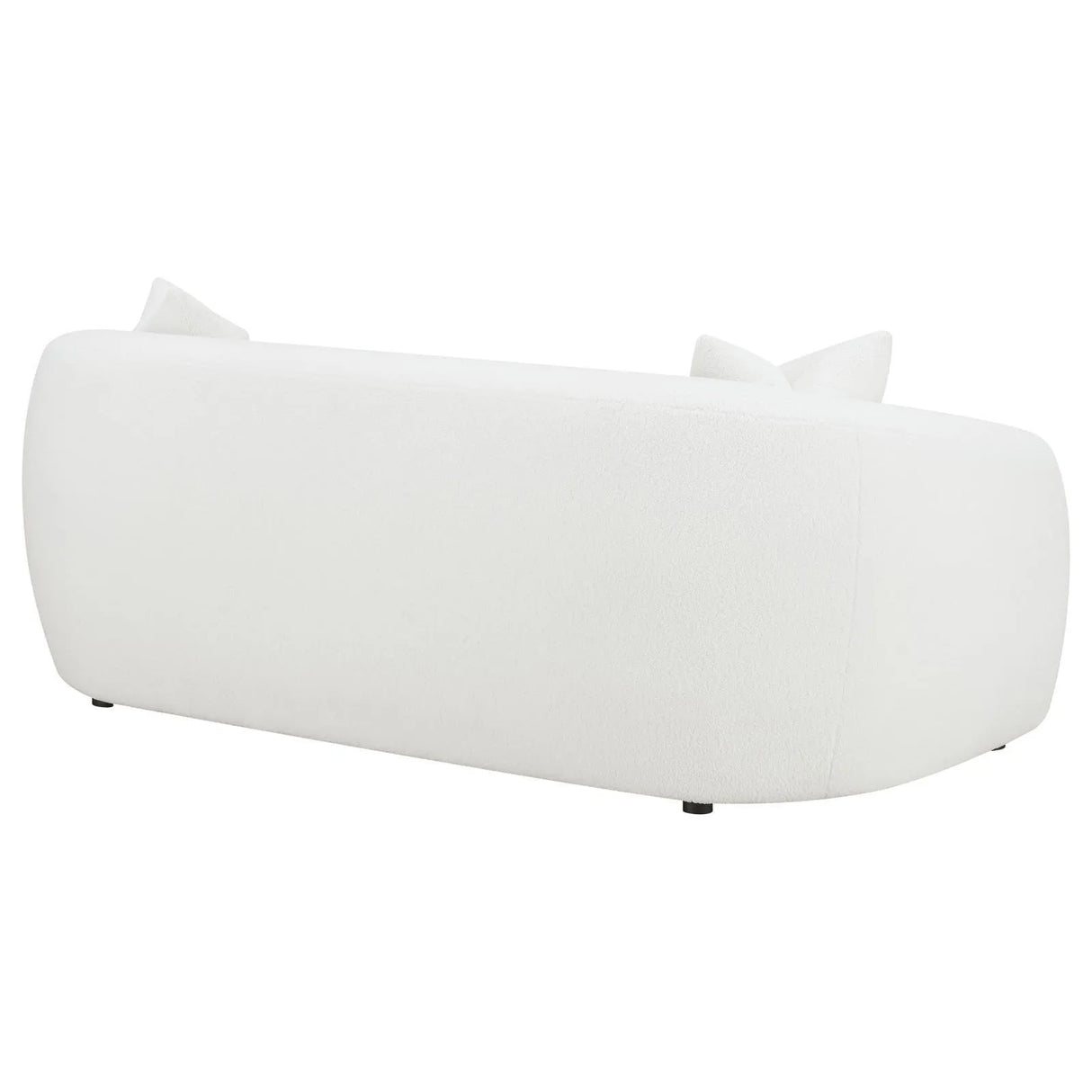 Isabella Faux Sheepskin Upholstered Sofa Natural by Coaster at Eve Furniture