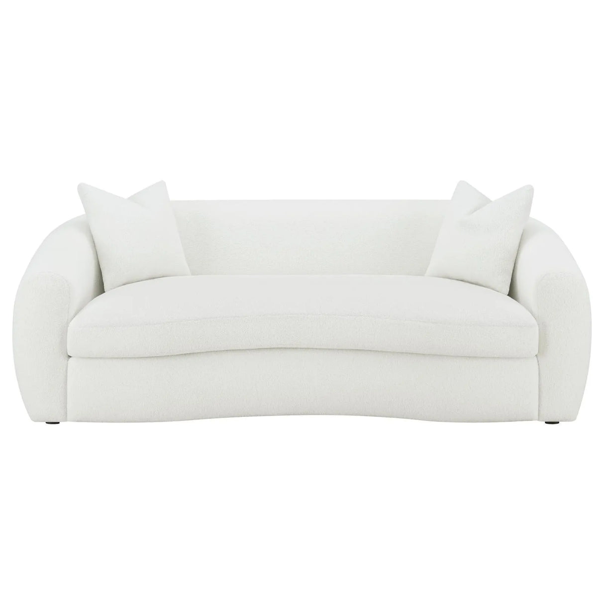 Isabella Faux Sheepskin Upholstered Sofa Natural by Coaster at Eve Furniture