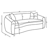 Isabella Sand 3-piece Fabric Upholstered Sofa Set by Coaster at Eve Furniture