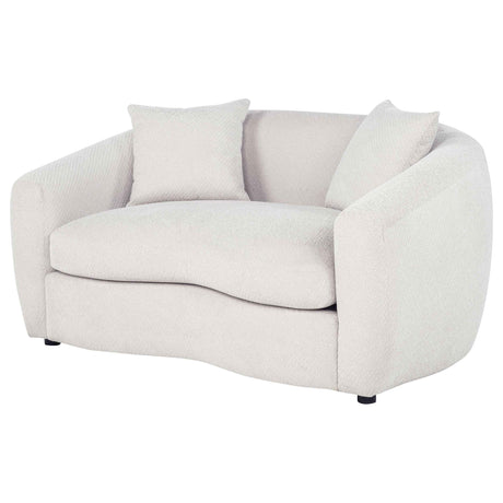 Isabella Sand Fabric Upholstered Loveseat by Coaster at Eve Furniture