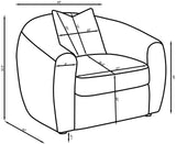 Isabella Upholstered Tight Back Chair White by Coaster at Eve Furniture
