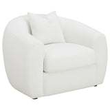 Isabella Upholstered Tight Back Chair White by Coaster at Eve Furniture