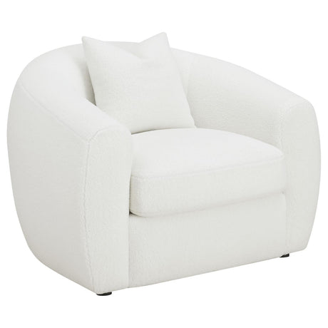 Isabella Upholstered Tight Back Chair White by Coaster at Eve Furniture