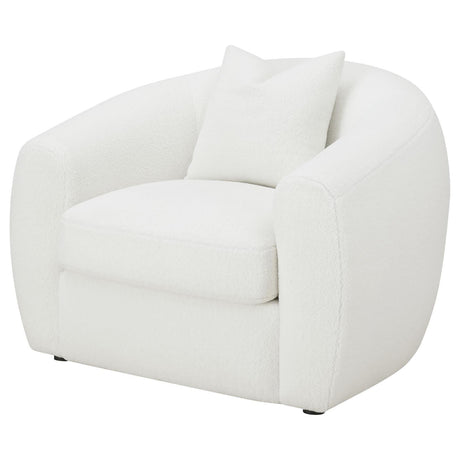 Isabella Upholstered Tight Back Chair White by Coaster at Eve Furniture