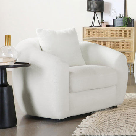 Isabella Upholstered Tight Back Chair White by Coaster at Eve Furniture