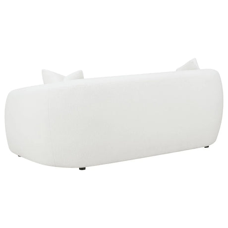 Isabella White Sheepskin Upholstered Tight Back Living Room Set by Coaster at Eve Furniture