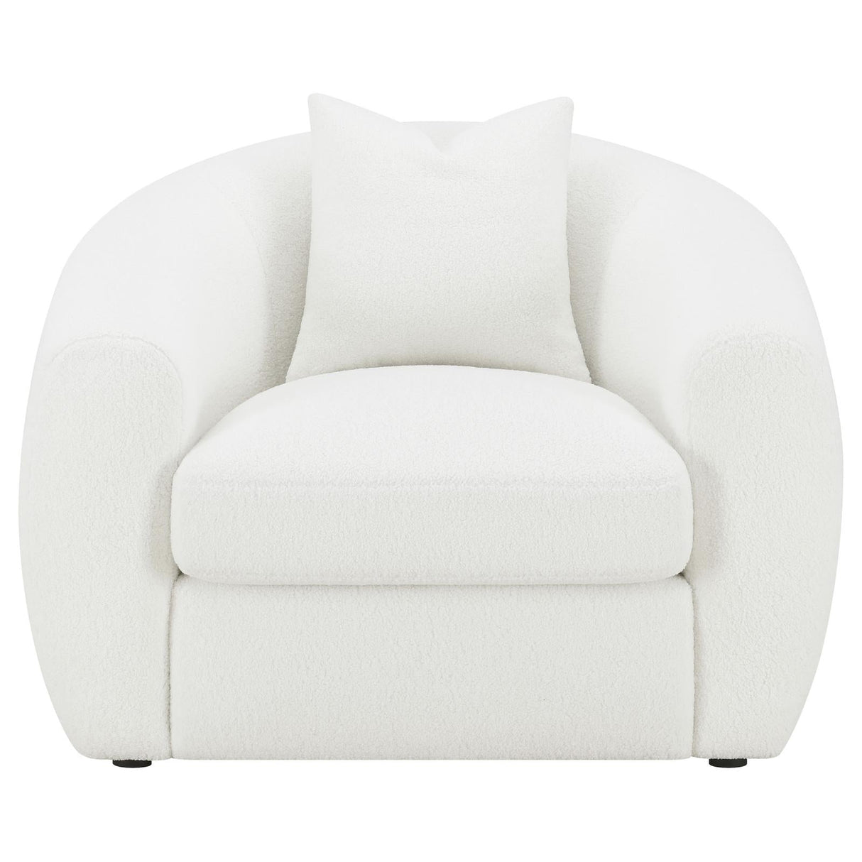 Isabella White Sheepskin Upholstered Tight Back Living Room Set by Coaster at Eve Furniture